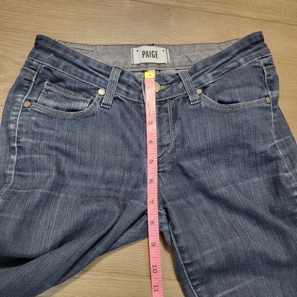 Paige Jeans Womens 25 Blue Denim Skyline Skinny Fit Distressed Stretch Casual - Picture 7 of 9